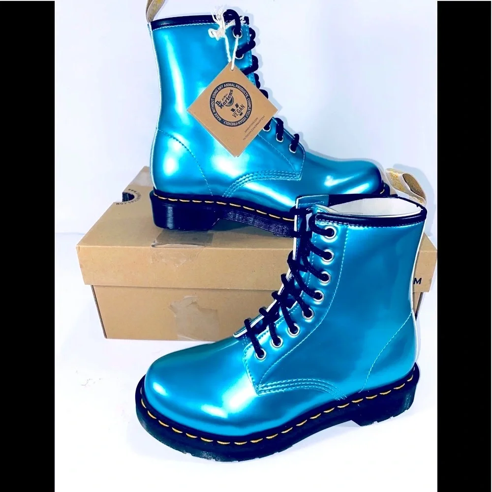Dr. Martens Vegan 1460 Goldmix Blue - Picture 3 of 10